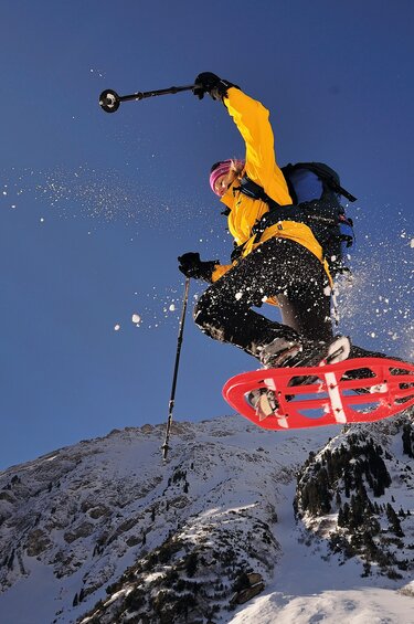 Fun & Action bei den geführten Schneeschuhtouren | © NPHT, Foto Rieder